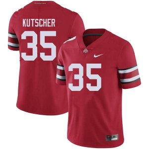 Men's Ohio State Buckeyes #35 Austin Kutscher Red Nike NCAA College Football Jersey Hot QET6844PT